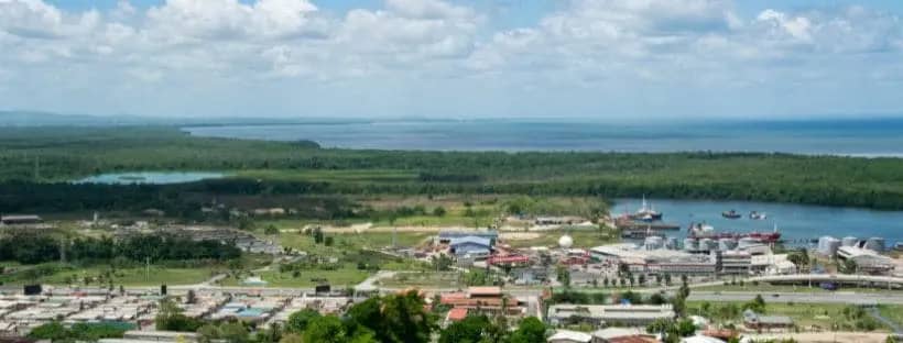 A view from Laventille of the south-western part of the Gulf of Paria